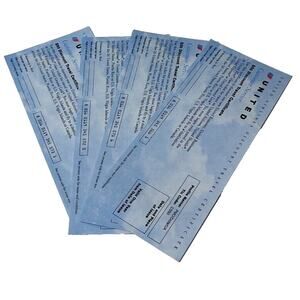 Lot of 3 United Airlines Discount Travel Certificate No Value Not Redeemable
